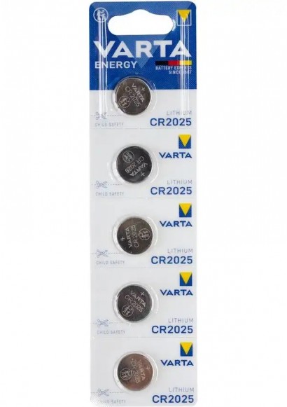Varta CR2025 3V Lityum Düğme Pil 5'li Paket