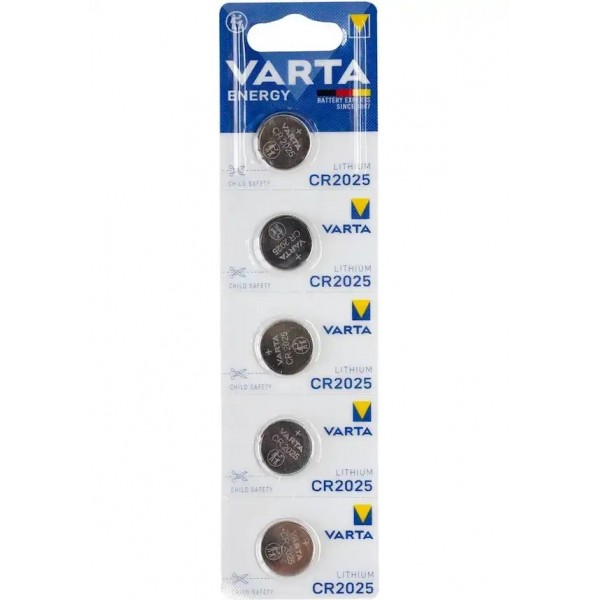 Varta CR2025 3V Lityum Düğme Pil 5'li Paket