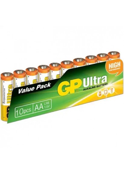Gp Ultra Alkalin AA 10'lu Kalem Pil (Shrink)