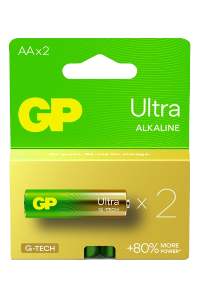 GP LR6 Ultra Alkalin AA 2'li Kalem Pil