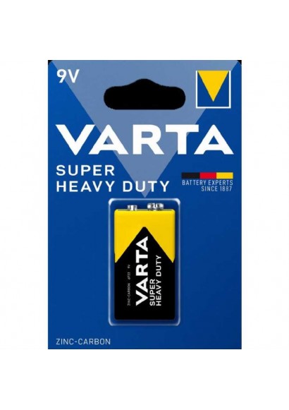 Varta Superlife / Super Heavy Duty 9V Çinko Karbon Pil Tekli Blister