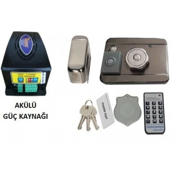 TEC 945 MİFARE SENSÖRLÜ BİNA KİLİDİ - AKÜLÜ SET