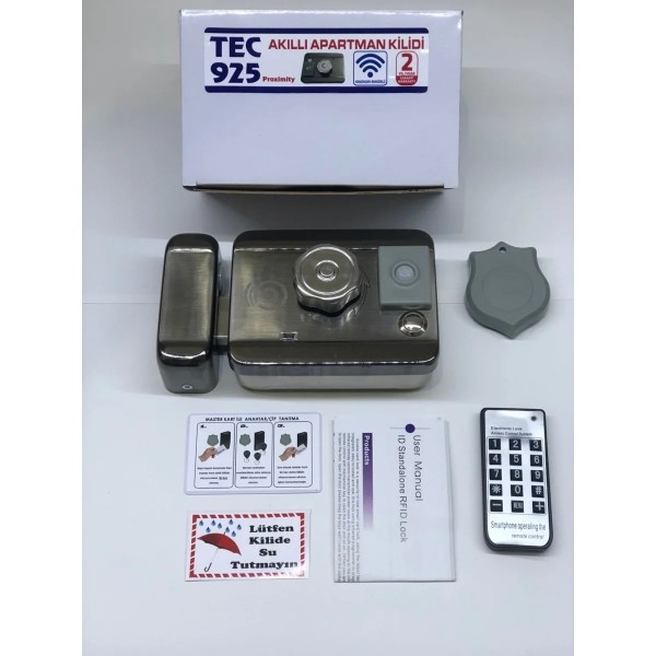 TEC 945 MİFARE SENSÖRLÜ BİNA KİLİDİ - AKÜLÜ SET