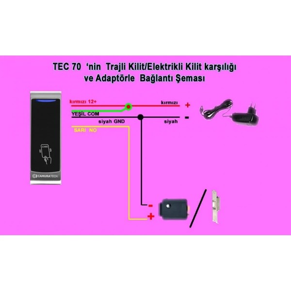 TEC 70 İÇ MEKAN KART OKUYUCU - PROXİMİTY - METAL KASA